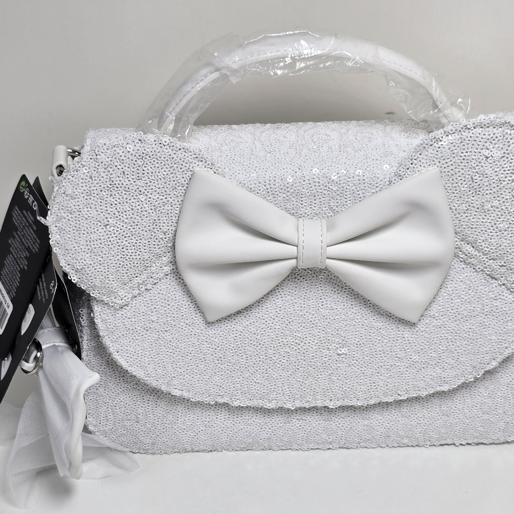 Loungefly Disney Minnie Mouse Wedding Bag Purse With Wallet Nwt - Picture 4 of 8